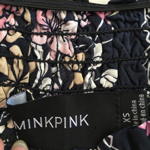 MINKPINK Floral Mini Dress Off The Shoulder - Picture 5 of 5